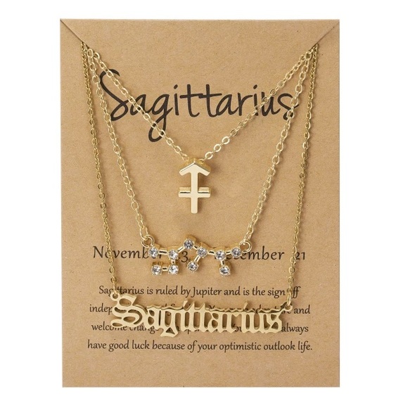 Zodiac Jewelry - Sagittarius ♐️ Zodiac 3 piece necklace set